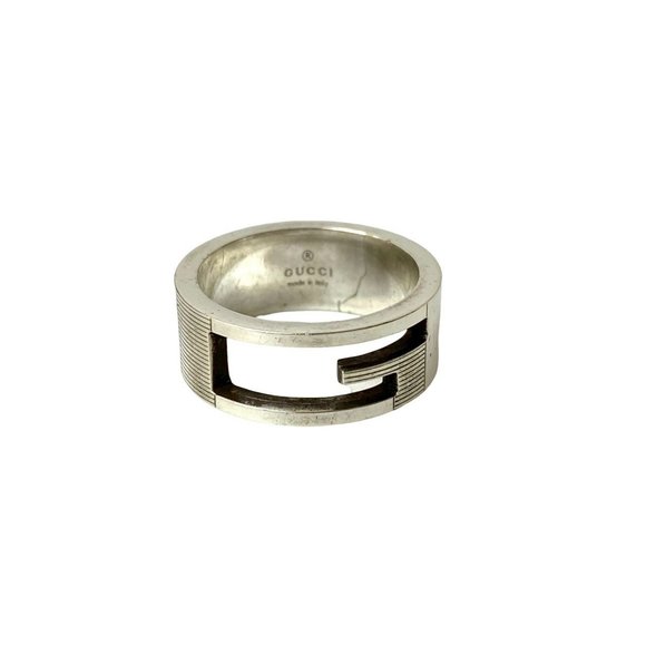 GUCCI Jewelry - GUCCI Square G Ring, 925 Sterling Silver, Men's Accessory, 102-4